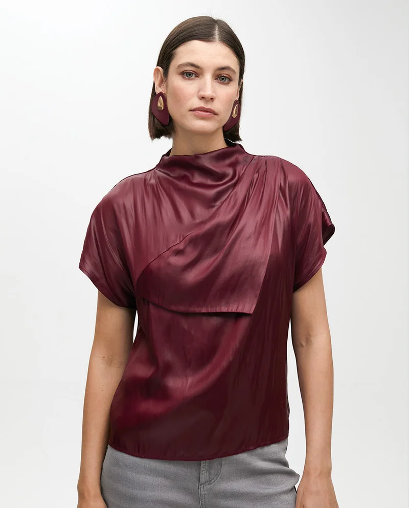 Lola Casademunt Draped Sleeve Detail Top